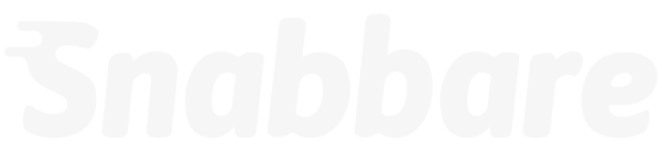 Snabbare Logo hvit