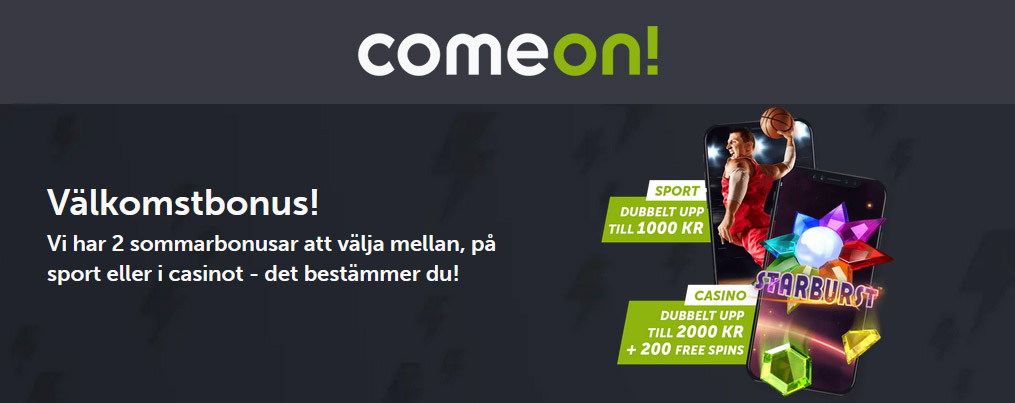 Comeon recension välkomstbonus