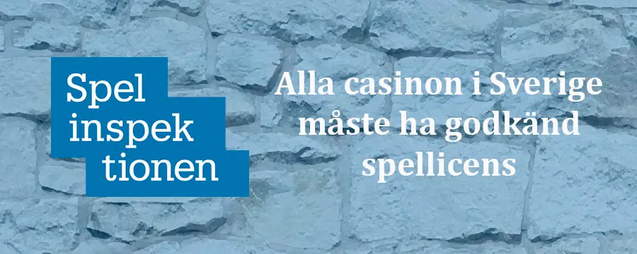 Godkänd svensk spellicens via spelinspektionen